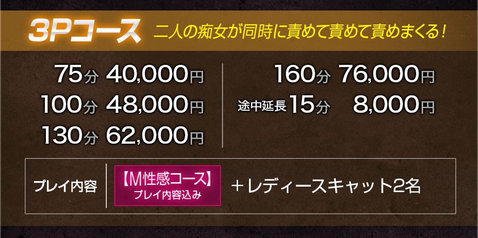 3Pコース(痴女乱入可能)